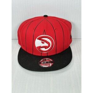 New Era Atlanta Hawks Vintage NBA Red Black 9FIFTY Snapback Hat Cap NWT OSFM